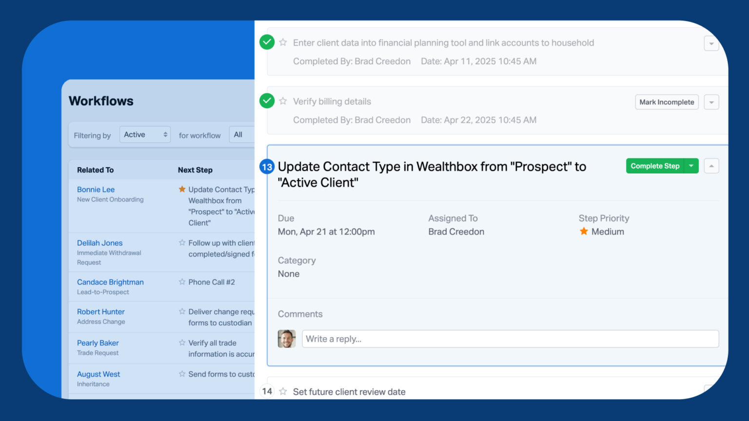 Product Tours | Wealthbox CRM