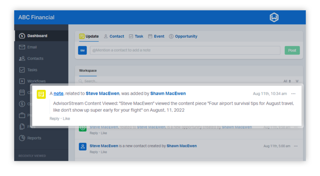 Get Started with Wealthbox + AdvisorStream Wealthbox CRM