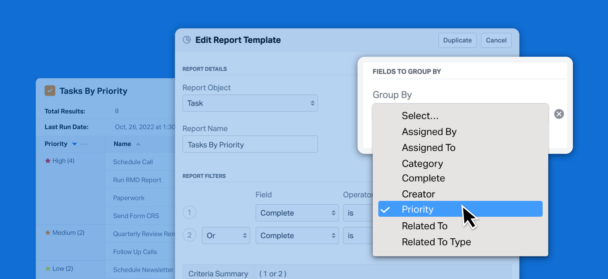 Group Report Rows by Fields