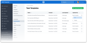 Edit task templates in the customizations settings.