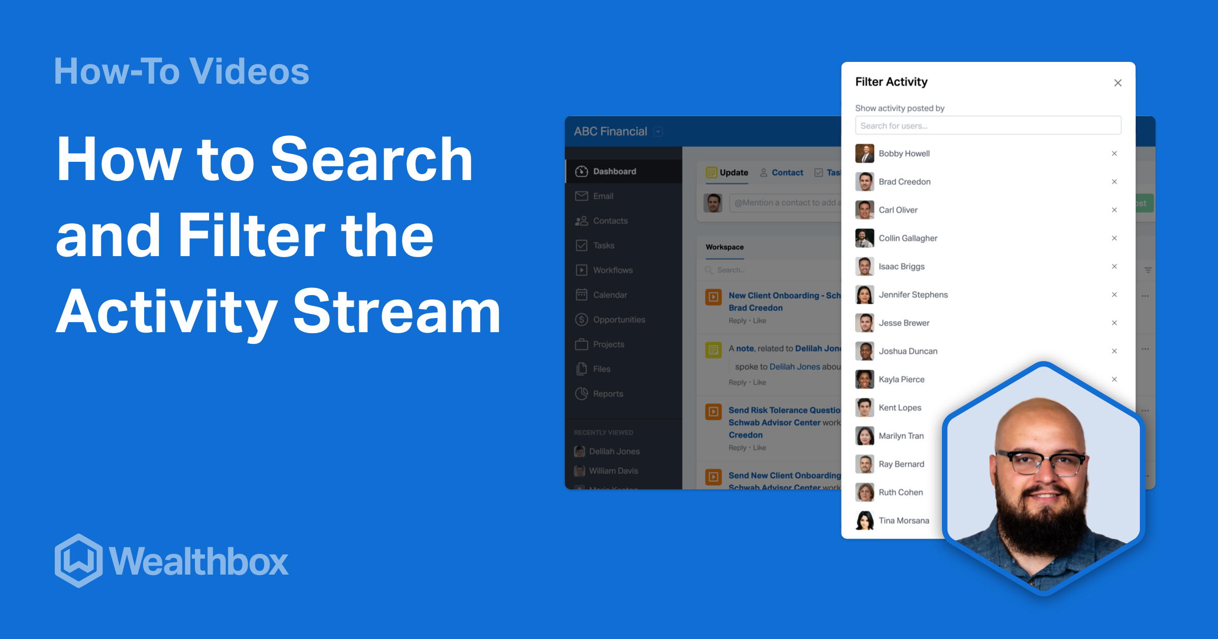 How to Search and Filter the Activity Stream Wealthbox CRM