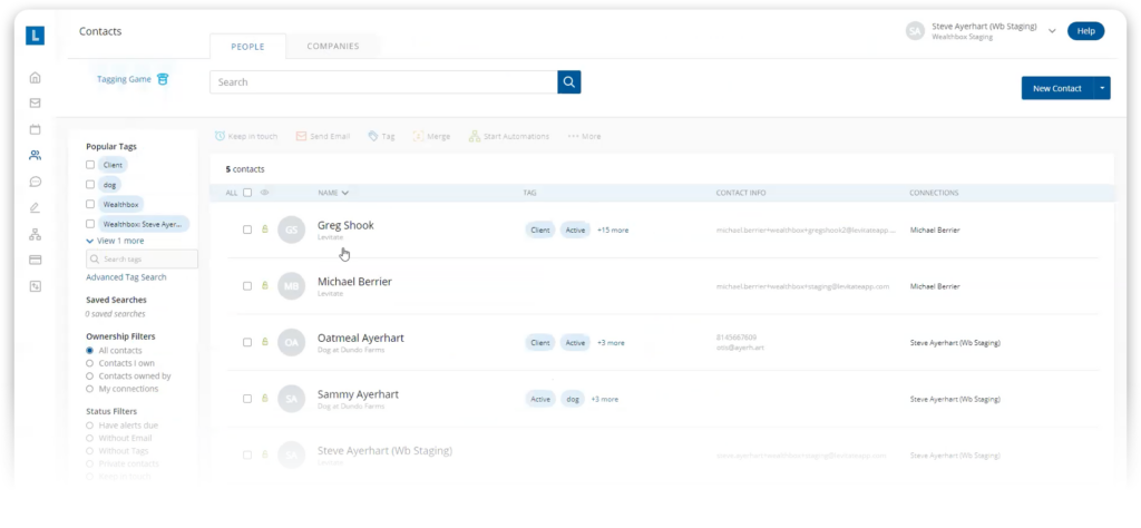 The data syncing process between Levitate and Wealthbox occurs twice each day