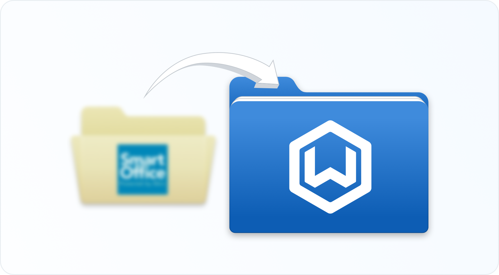 Image of folders representing the easy data migration from SmartOffice CRM to Wealthbox