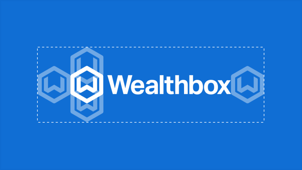 Wealthbox logo spacing guidelines.