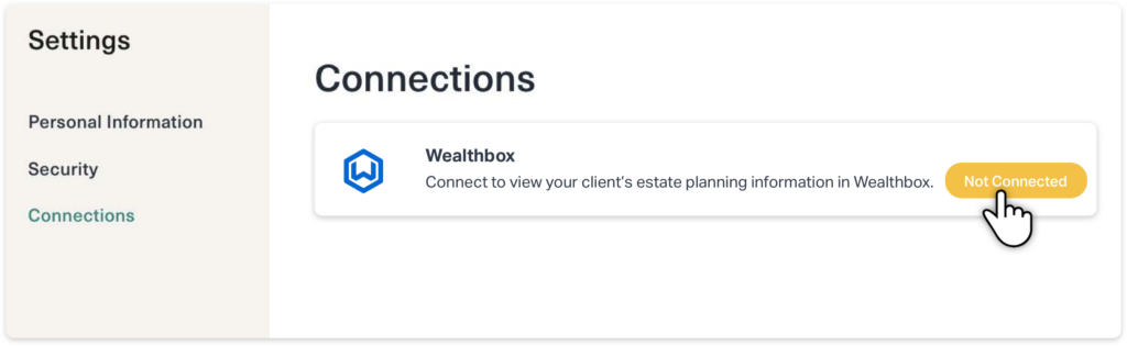 Connecting to Wealthbox in Wealth.com