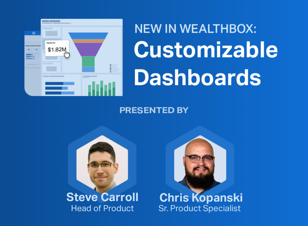 New in Wealthbox: Customizable Dashboards - webinar presented by Wealthbox
