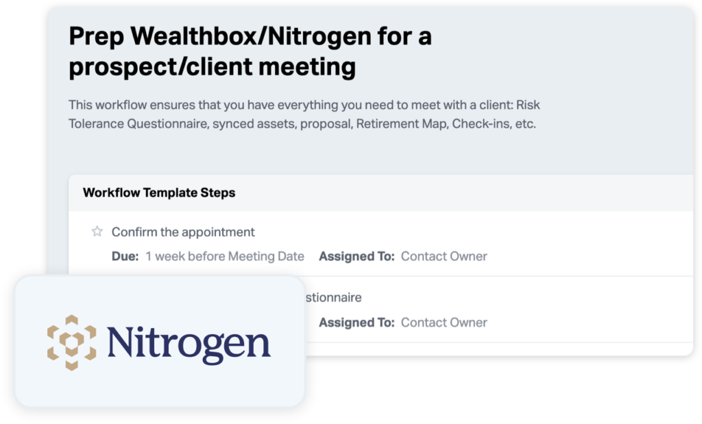 Nitrogen Workflow in Wealthbox