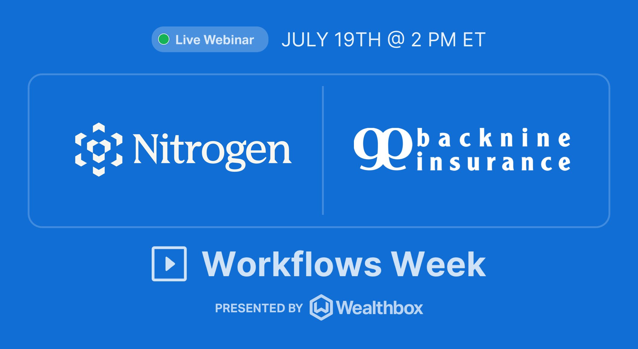 Backnine Insurance Workflows Week Day 5: Nitrogen & BackNine | Wealthbox CRM